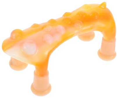 Handliches Manuelles Triggerpunktmassagegerät in Hundeform mit Stahlkugeln | Vierbeiniger Druckstab, Kunststoffgehäuse, für Nacken Schultern Füße Beine, Orange, Büro und Zuhause