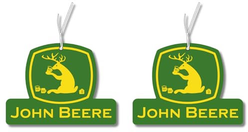 2x Duftbaum mit John Beere, Auto lustig Duftspender, Duftbaum Auto tuning, Lufterfrischer, Duftanhänger Auto, Duftbaum Set Auto, Deere