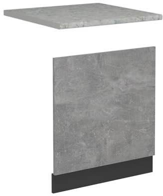 Vicco Frontal para lavavajillas R-Line, Hormigón, 60 cm, ET Mármol