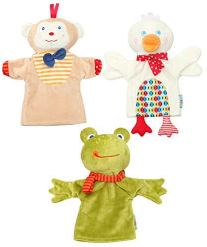 HEMOTON Interaktives Puppenspielzeug Für Kinder 3 Stück Tierhandpuppen Zum Geschichtenerzählen Und Rollenspielen