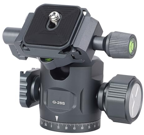 Panorama Gimbal Videokopf, Dämpfungsstativkopf mit Schnellfreisetzsplatte, 360 ° Rotiert, für Camcorder DSLR, Laden Sie Bis zu 12 Kg