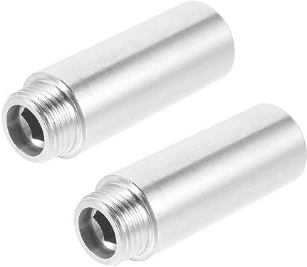LIFKOME 2pcs Bathroom Shower Head Extender Arm Extension Pipe Thread for Shower Riser