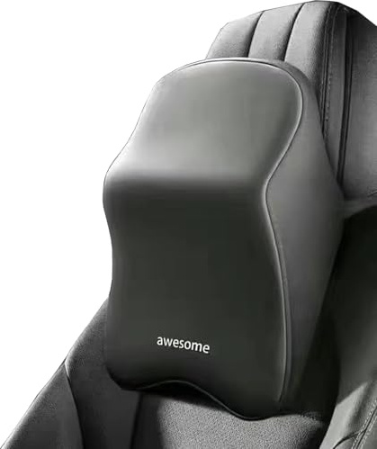 AIXIMA Auto Nackenkissen, Auto Kissen, Autositz kopfstütze, Memory Foam Kopfstütze Auto, Komfortabel und Atmungsaktiv Auto Kissen, Abnehmbarer Abdeckung (Schwarz)