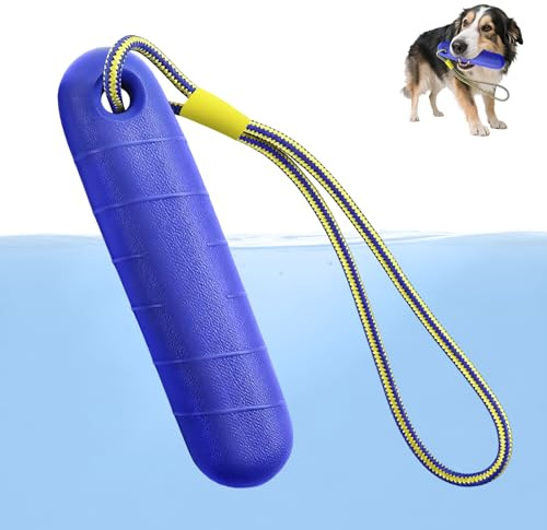 BUOSHUO Leuchtturm Hundespielzeug Schwimmendes Wasserspielzeug mit Nylon Seil, Interaktives Schwimmspielzeug für Hunde zum Apportieren & Training im Wasser für Mittelgroße und Große Hunde