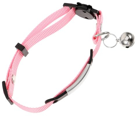 MUELODSIC Verstellbares Katzenhalsband mit Namensschild und Sicherheitsglocke Weiches Hautfreundlich und Langlebig Geeignet für Kleine Katzen und Hunde Verstellbar für Optimalen