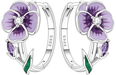 MISEFF Sterling Silber Ohrringe für Damen Hypoallergen, 925er Silber Creolen, minimalistische Ohrringe für den Alltag für Damen