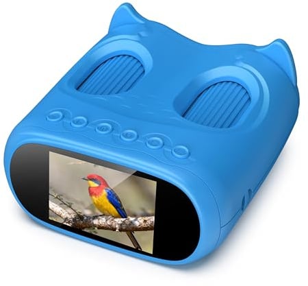 2en1 Microscope Numérique pour Enfants et Jumelles Enfant, IPS 4K 2.0 Pouces Microscope Enfant,8 Lumières LED,Excellent Jouet Scientifique d'activité STEM,Sciences de Plein air pour Les 3 Ans et Plus