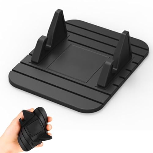 Car Phone Mat: Anti-Slip Silicone Car Mount, Front Console, Dashboard Cover Adhesive Pad Provides Stability | Aga Holder
