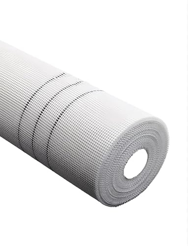 Rouleau de maille en fibre verre 3,28 pieds largeur x (98,4 à 328) longueur for le patch fissures murales et l'isolation(98.4x3.28ft)