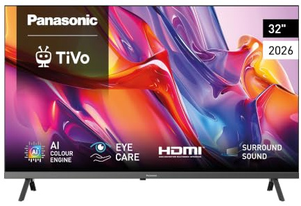 Panasonic TB-32S40C, HD LED TiVo Televisore, Smart TV | AI Colour Engine, Apple AirPlay, Bluetooth, Controllo vocale TiVo 60Hz, 32 (82cm), S40C Serie, 2026