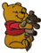 alles-meine.de GmbH Pooh The Bär 6,5 cm * 8,2 cm Aufnäher Applikation Bügelbild Patch Bär Bear