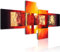 B&D XXL - Tableau Décoration 100x45 cm 4 Parties - Impression sur Toile Cadre en Bois Salon Chambre Déco Murale Tableaux Maison Bureau Cuisine - Abstrait 93511