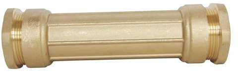 SOMATHERM FOR YOU, Raccord laiton manchon de réparation pour tube PE Ø20 mm, longueur 110 mm, pression 20 bars, température -10°C à +80°C, joint torique EPDM, norme ACS, garantie 5 ans