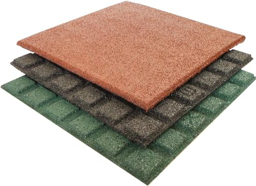 50 x 50 x 2,5 cm, autunno tappeto di protezione disponibile in diversi colori, protezione contro gli urti pavimento di piastrelle tappeto di gomma Mat del Gartenwelt