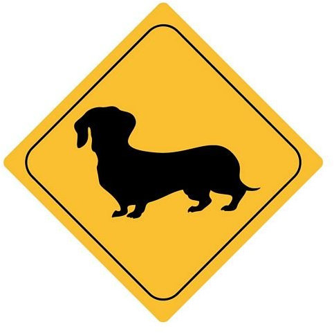 FahnenMax Autoaufkleber Sticker Achtung Dackel Aufkleber