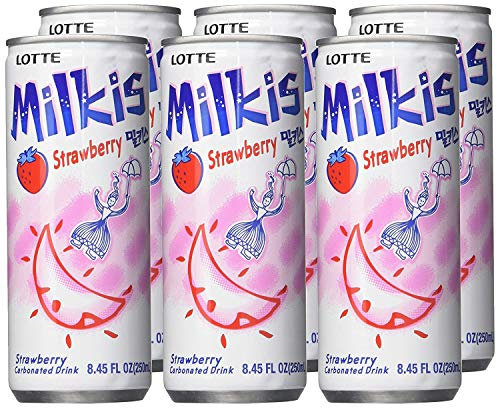 Lotte Milkis Soft Soda Lot de 6 bonbons variés Fraise