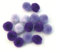 Rayher 7614200 Pompons, 15 mm, SB-Btl. 60 Stück, lila sortiert