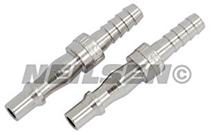 2 PIECE HOSE BARB AIRLINE BAYONET FITTING 6.35MM