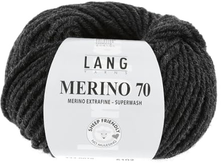 Lang Yarns Merino 70 - 0070 anthrazit