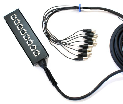 Loops PRO QUALITY - 20m 8 Way XLR 3 Pin Multicore Loom/Snake Cable - Touring Stage Box