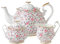 Royal Albert Rose Konfetti 3-teiliges (Teekanne, Zucker und Sahne) Tee-Set, Knochenporzellan, Pink Multi, 3-Piece