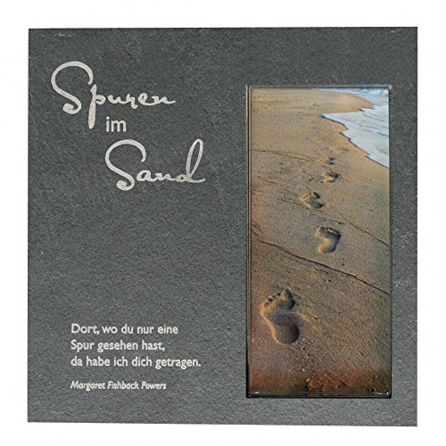 Schieferrelief Spuren im Sand