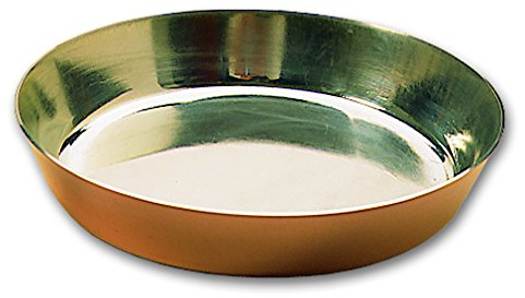 Moule à tarte Tatin professionnel en cuivre uni de La Brunoise, étamé intérieurement, diamètre 280 mm, hauteur 47 mm