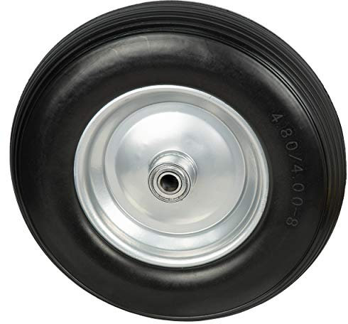 HRB PU Schubkarrenrad 400 mm, 180Kg Tragkraft/Reifen (1 Stück, Schwarz)