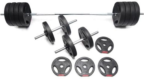 BODYPOWER 57kg Tri-Grip Vinyl Weight Set