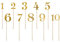 Tischnummern 26 cm x 11 Stück Cake Topper Tortendeko Kuchendeko Tortenstecker Hochzeit Geburtstag Gold