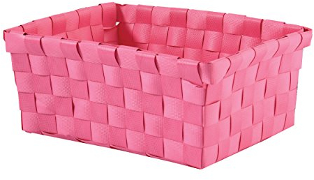 MSV Aufbewahrungskörbchen Aufbewahrungskorb Aufbewahrungsbox Organizer Badkorb 19x14x8 cm - Pink