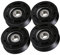 50x10x16mm schwarz kunststoffbeschichtet 6200ZZ Stahlkugellager V-Typ Riemenscheibe für Türen Windows 4er Pack