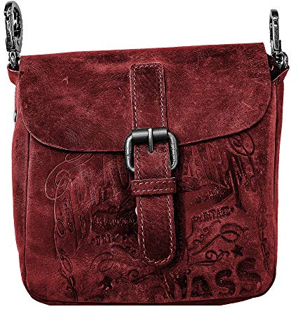 Jack's Inn 54 Umhänge-/Gürteltasche - Thunder Multitalent rot echtes Leder
