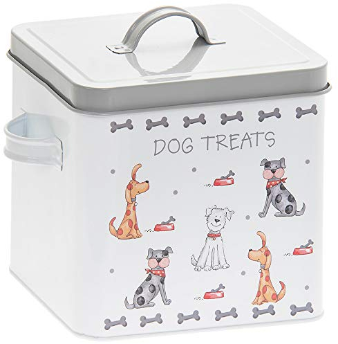 The Leonardo Collection Faithful Friends Dog Treats Box For Storage | Durable Food Container For Pet Food | Ideal Dog Food Storage Containers & Food Bin For Daily Use | Airtight Bin For Dry Pet Food