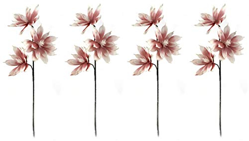 DARO DEKO Kunstblume 100cm Magnolie spitz in alt-rosa 4 Stück