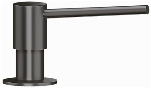Villeroy & Boch Seifenspender Küchenzubehör, Einbau Spülmittelspender aus Edelstahl, Füllmenge 250 ml, rund, Anthracite