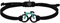 SAILBRACE Armband schwarz BICYCLE schwarz-mint