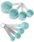 Juego de Cucharas Medidoras, 8 Cucharas Multifuncionales para Medir Sólidos y líquidos en la Cocina, Azul