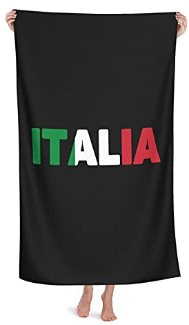 Strandtuch Italien Italien Italienische Flagge Mikrofaser Großes Badetuch für Erwachsene Saugfähige schnell trocknende Stranddecke 80X130CM