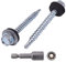 Marcopol - Lot de 500 vis autoforeuses DIN 7504-K en acier zingué 4,8 x 50 mm avec rondelles EPDM, tête de rondelle hexagonale, vis à tôle autotaraudeuses, argenté