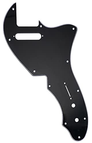 Musiclily Pro 11 Löcher Gitarren Schlagbrett Pickguard für USA Fender 69 Tele Thinline Style E-Gitarre, 3-lagig Schwarz