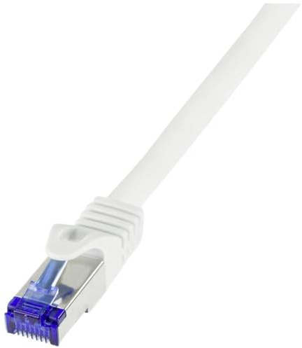 LogiLink C6A021S RJ45 CAT 6a S/FTP 0.50 m Weiß 1 St.