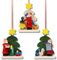 Graupner Holzminiaturen® | Baumbehang 'Baum mit Weihnachtsmann' 3er Set aus Holz | Original Erzgebirgische Holzkunst® | Hochwertige Handarbeit | Geschenkidee | Nähmaschine, Schaukelpferd, Eisenbahn