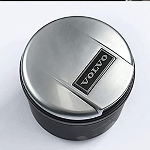 Auto Aschenbecher für Volvo XC60 S90 XC90 V90 V60 S60 S80 XC40 2010-2020 2021 2022, Tragbar Aschenbecher für Auto Tassenhalter/Zuhause/Büro, mit Deckel Tragbar Abnehmbare, Innenausstattung Zubehör