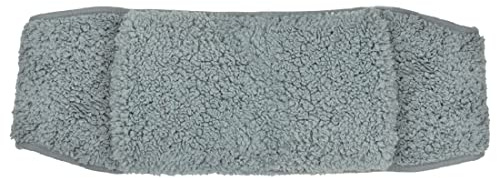 Long & Regular Warm Winter Hot Water Bottles ~ Cute Plush Animal & Plain Design Removable Covers (1 Litre - Grey Teddy Fleece Wrap Around)