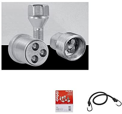 COMPATIBILE CON ALFA ROMEO Crosswagon, ALFA ROMEO Mito, ALFA ROMEO Giulietta - (A1) BULLONI PERNI VITI ANTIFURTO PER RUOTE CERCHI IN ACCIAIO AUTO FURGONI SUV