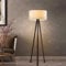lux.pro Stehlampe Newport 1-flammig Tripod Lampe für Wohnzimmer 140 cm hoch Stehleuchte Standleuchte für innen mit Stoffschirm Creme