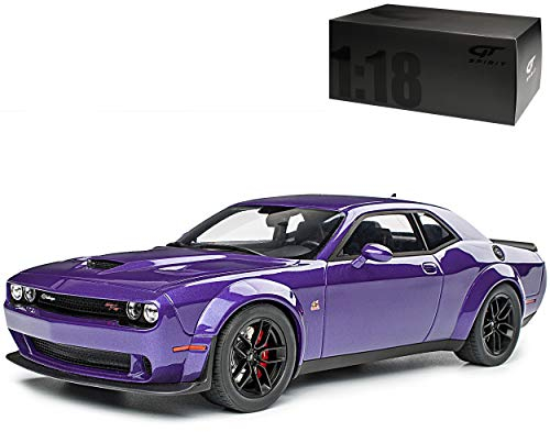 alles-meine.de GmbH Dodge Challenger R/T Scat Pack Widebody LC Coupe Violett 3. Generation Ab 2008 GT 248 1/18 GT Spirit Modell Auto mit individiuellem Wunschkennzeichen