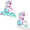RAVEN 2in1 Schlittschuhe Inline Skates Inliner für Kinder Mädchen verstellbar (Loret Mint/Pink, 30-33 (18,5cm-20,5cm))