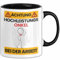Onkel Tasse Geschenk Lustiger Spruch Geschenkidee für Onkel Achtung Hochleistungs Onkel Bei Der Arbeit (Schwarz)